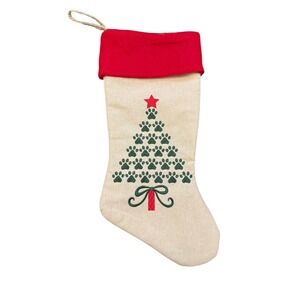 Hobby Lobby Christmas Stocking Dog Paw Print‎ Tree Stocking